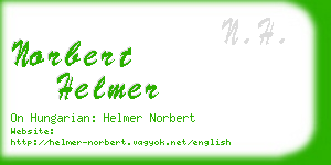 norbert helmer business card